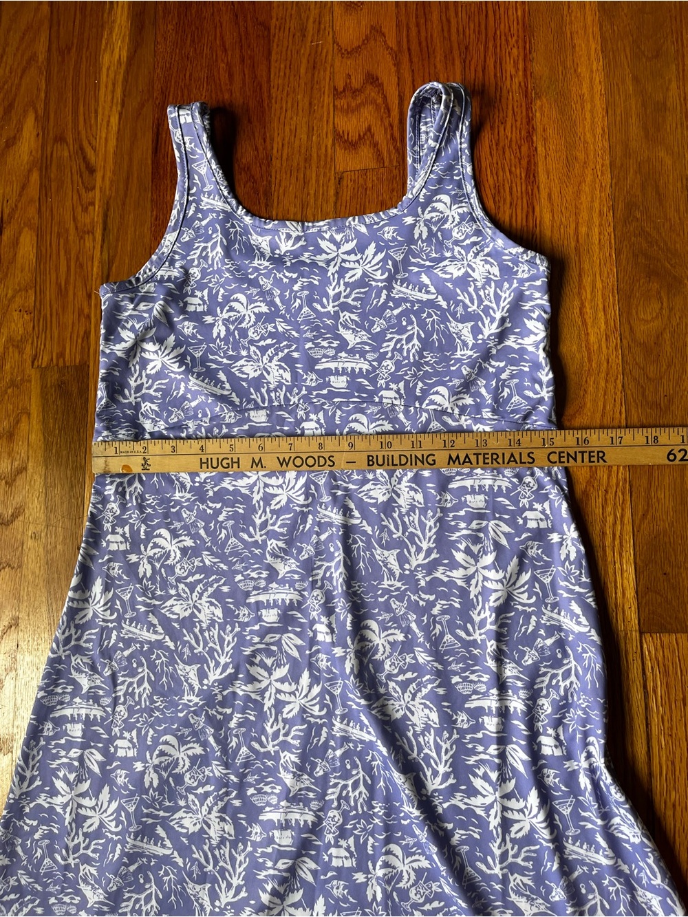 Columbia Lavender Floral Tank Dress with White Print - Picture 3 of 7